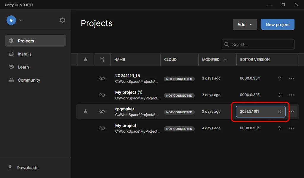 Unity_Hub_Change_Version1_2_2931a02341